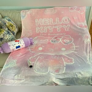 Hello Kitty 50th Anniversary Full Size Blanket Bundle